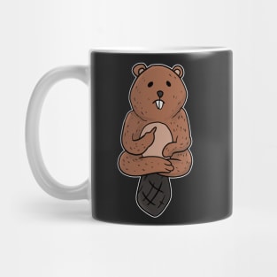 Grumpy Beaver Holding Middle finger funny gift Mug